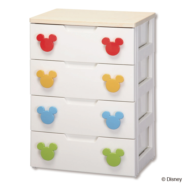 キッズカラーチェスト ミッキー ベビー 子ども用品 バースデイ